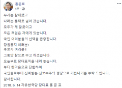 홍준표 “당대표직 내려놓는다”···추후 행보엔 ‘물음표’