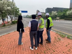 인천경제청, 송도국제도시 대형 공사장 주변도로 등 시설물 점검 나서