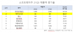 “3분기 소프트웨어주 매출 증가율 1위 카카오게임즈···2위 비즈니스온·3위 윈스”