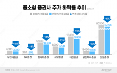 바닥마저 뚫린 중소형 증권사 주가···반등 동력이 없다